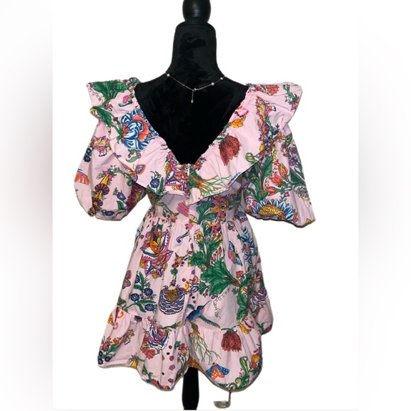 Banjanan Scorpio Tropical Pink Dress- Medium - Picture 5 of 10